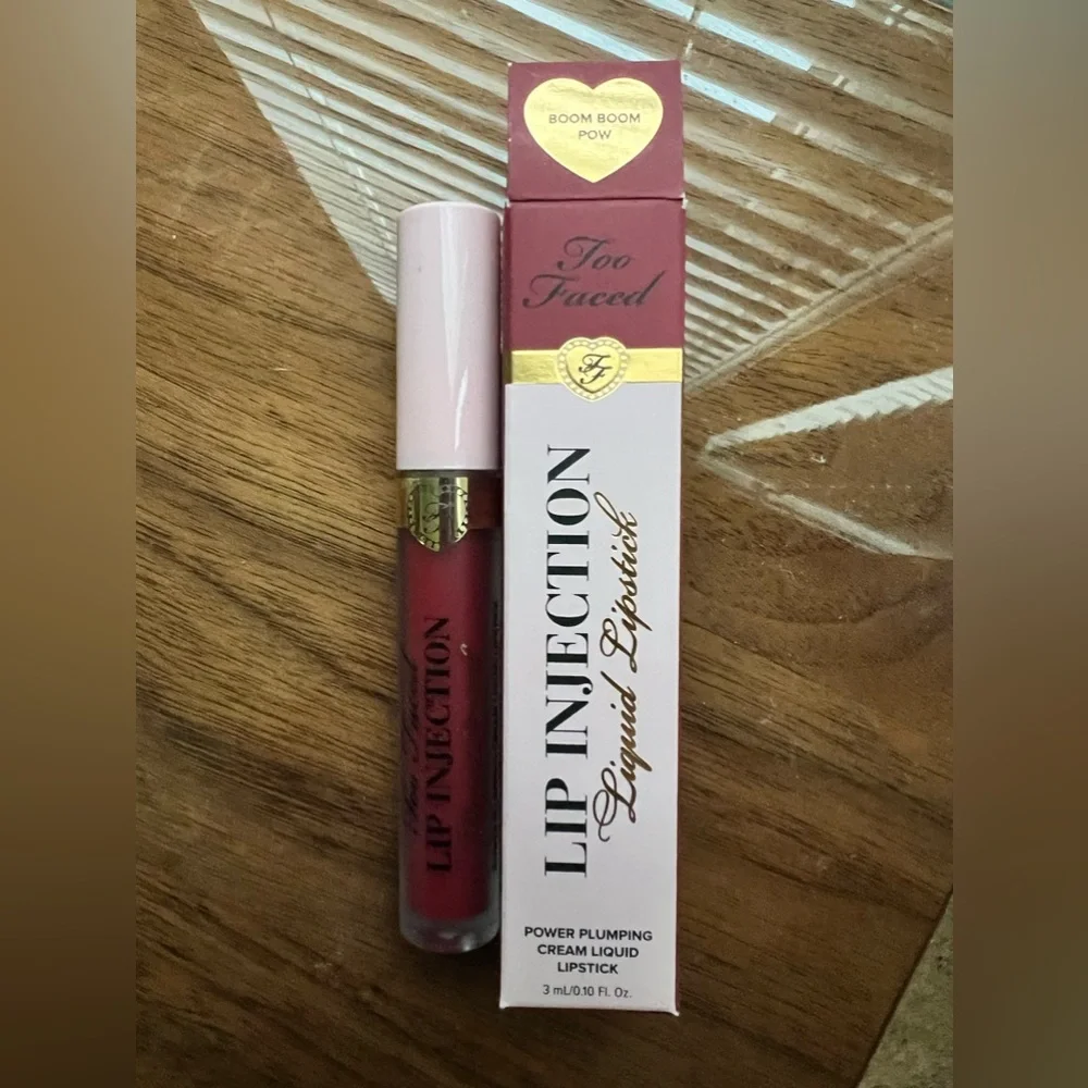 New! Too Faced lip injection lipstick in boom boom pow